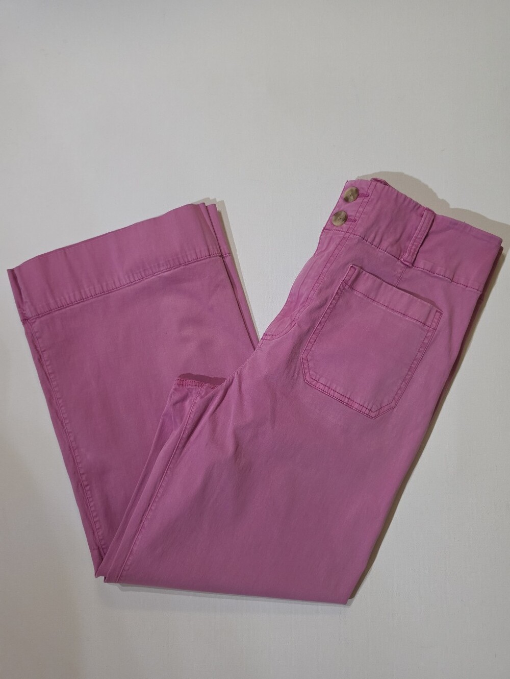 Lauren Conrad Wide Leg Utility Pants Womens Size 6 Pink High Rise Preppy Casual